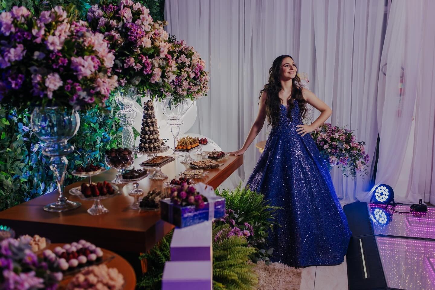 Debutante azul na Sixty Festas e Eventos